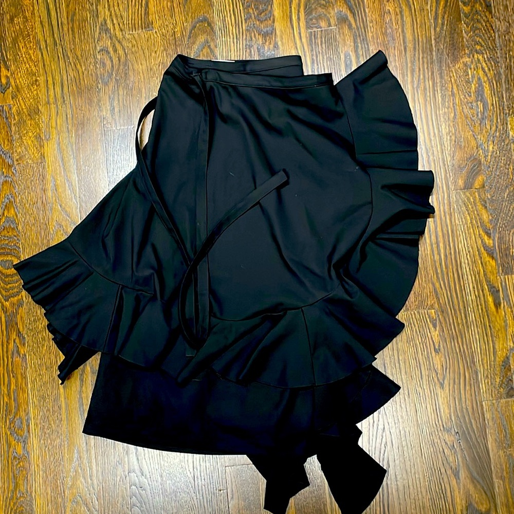 UNIQLO JW Anderson Black Wrap Ruffled Hem Skirt XS